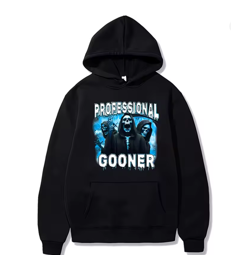 Professional Gooner Meme Hoodie Black